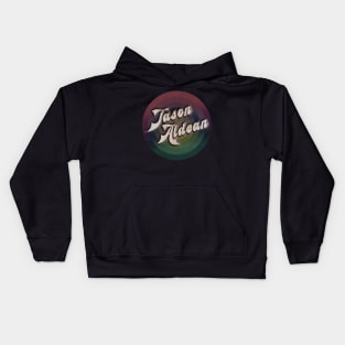 retro vintage circle Jason Aldean Kids Hoodie